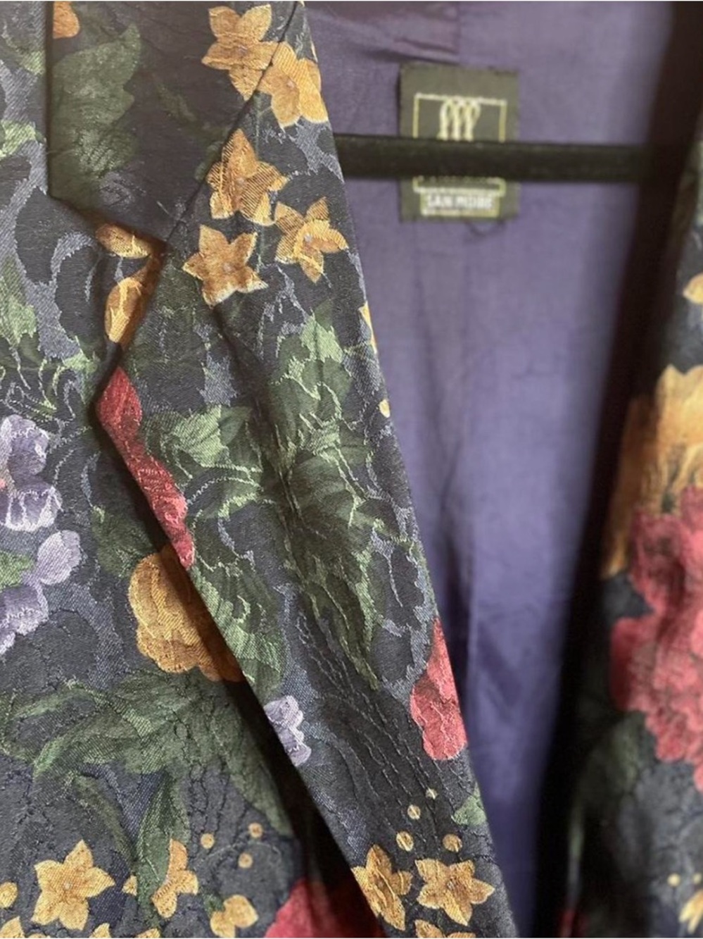 VTG San Moiré Purple Jacket with Gold, Burgundy and Blue Accents